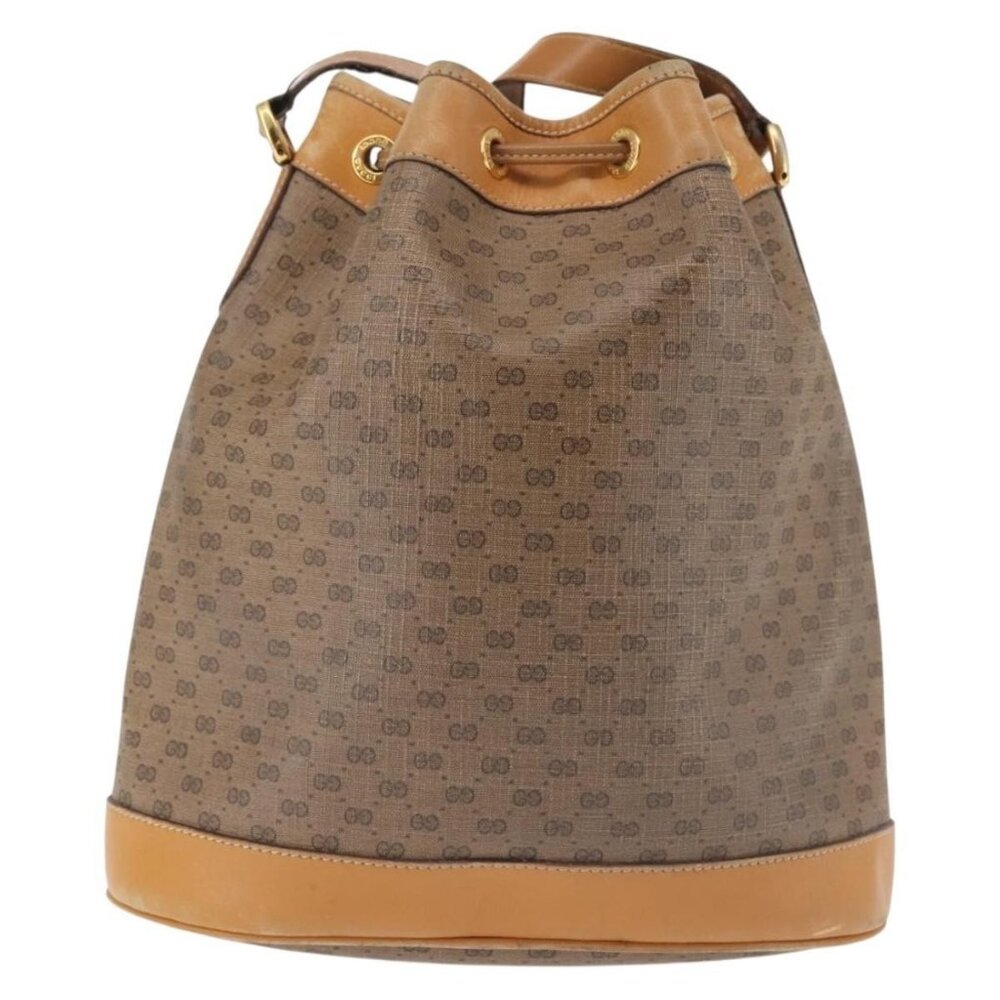 Authentic GUCCI Micro GG Supreme Shoulder Bag PVC Beige Gold 001 165 0937 - Picture 9 of 16